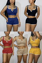 Pit stripe vest shorts sports suit YYFS8451