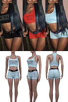 Letter vest sports suit FA8045