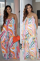 Suspender striped loose Jumpsuit ALS204