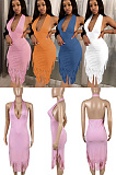 Halter tassel backless dress SSM70018