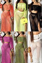 Mesh tassel beach skirt two piece set TRS938