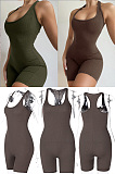 Knitted solid color sports Yoga Jumpsuit LJ155179W