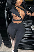 Irregular one sleeve tight one-piece pants MXXB22JP165