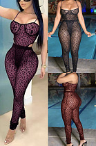 Mesh perspective Jumpsuit 2-piece set FA7081