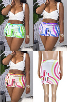 Colored printed skirt  SSM8061