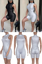 Matte short sleeved shorts Jumpsuit CY1060