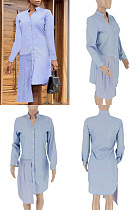 V-neck woven women's dress FA7044