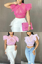 Ruffle sleeveless top perspective N9202