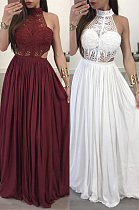 Hollowed out backless dress LPL0820