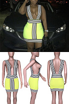 Fluorescent stitching versatile dress HR8014