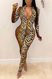 Tiger zipper Jumpsuit W8240