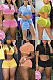 Two piece golden velvet suit QZ4351