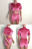 Two piece golden velvet suit QZ4351