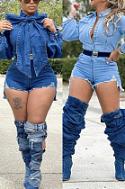 Lantern Sleeve bow tie upper pants Jumpsuit JLX3527