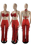 Chest bandage flared pants set ML7468