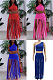 Sports off shoulder tassel skirt two piece set KK8292