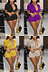 Women's short sleeve Sequin elastic two-piece set YSM935