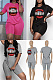 Graphic printed short sleeve casual two piece set FFE231