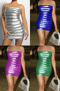 Chest wrapped and backpack hip exposed ultra short dress SZMH201