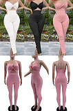 Suspender cut-out slim fit one-piece pants SXS6081
