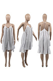 Casual four side elastic backless dress JC7083