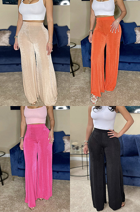 Slim fitting velvet high waist personalized horn pants SN390315