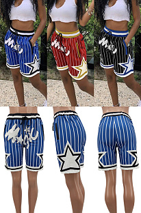 Summer alphanumeric printed shorts NYZ6007