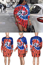 Loose tie dyed print dress AYA1009