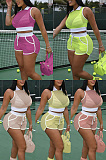 Mesh sportswear two piece suit MK071