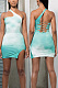 Casual tie dyed slim fit one-piece skirt and pants ZK5204