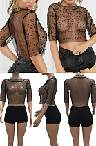 Perspective mesh bead top YS116