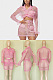 Solid Organza button two piece suit skirt BN9184