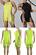 Back zipper open and close sleeveless hollow out bandage elastic Jumpsuit ZMM9105
