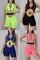 Snap cut tight sleeveless Jumpsuit LA3119