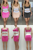 Slim letter Print Skirt Set MR2145