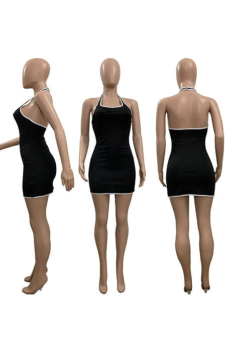 Open back neck and buttock dress XBE8035