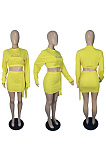 Long sleeve casual embroidery two piece set MK068