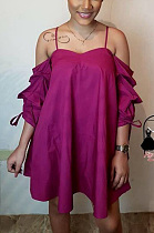 Patchwork off shoulder dress KK8055