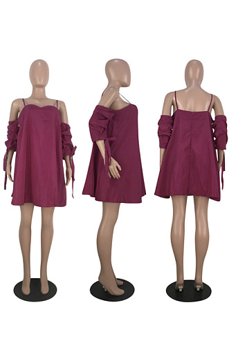 Patchwork off shoulder dress KK8055