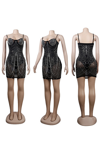 Diamond fringed dress K9007