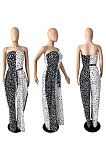 Strapless contrast print Jumpsuit YNS1807