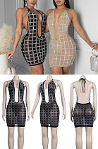 Hot drill perspective slim fitting dress K6018