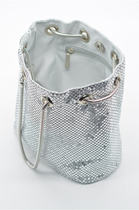 Sequin single shoulder diagonal Bucket Bag DNX2003