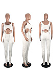 Sleeveless open waist suspender Jumpsuit BLX7504