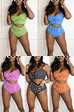 WHOLESALE| Small Plaid printed button swimsuit WM22419