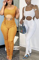 Sleeveless open waist suspender Jumpsuit BLX7504