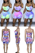 Strap fade print casual suit SSM6061