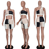 Sleeveless off the shoulder leisure two piece set BYQ3232