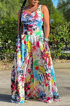 Loose fit street graffiti print two piece set WM22066 