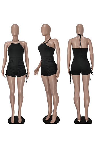 Halter sleeveless drawstring Jumpsuit BYQ3250